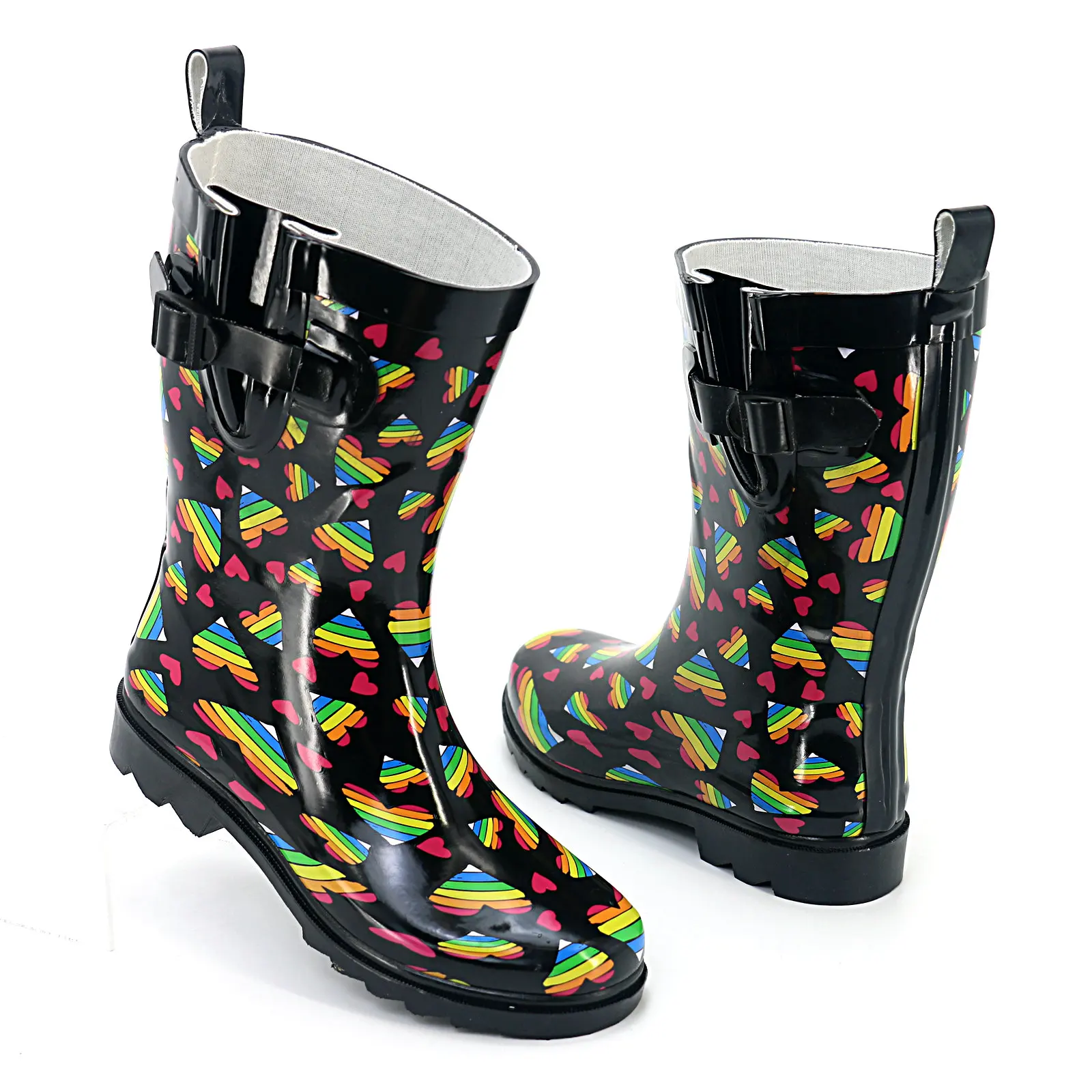 Women Waterproof Mid Calf Cute Booties Fashion Out Work Comfortable Garden Boots