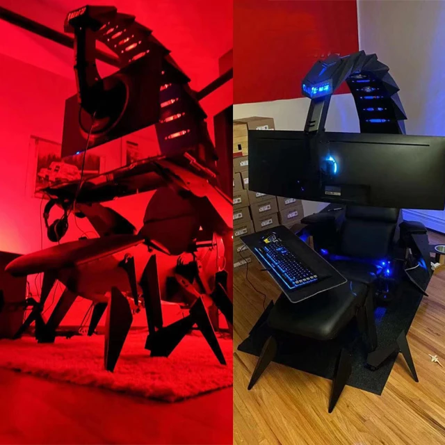 
Scorpion Computer Gaming Recliner Chair PU Leather Home Theater Cockpit 