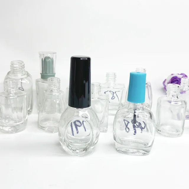 Wholesale Empty Glass Nail Polish Bottle Portable Small Brush Nail Art Container Supplier