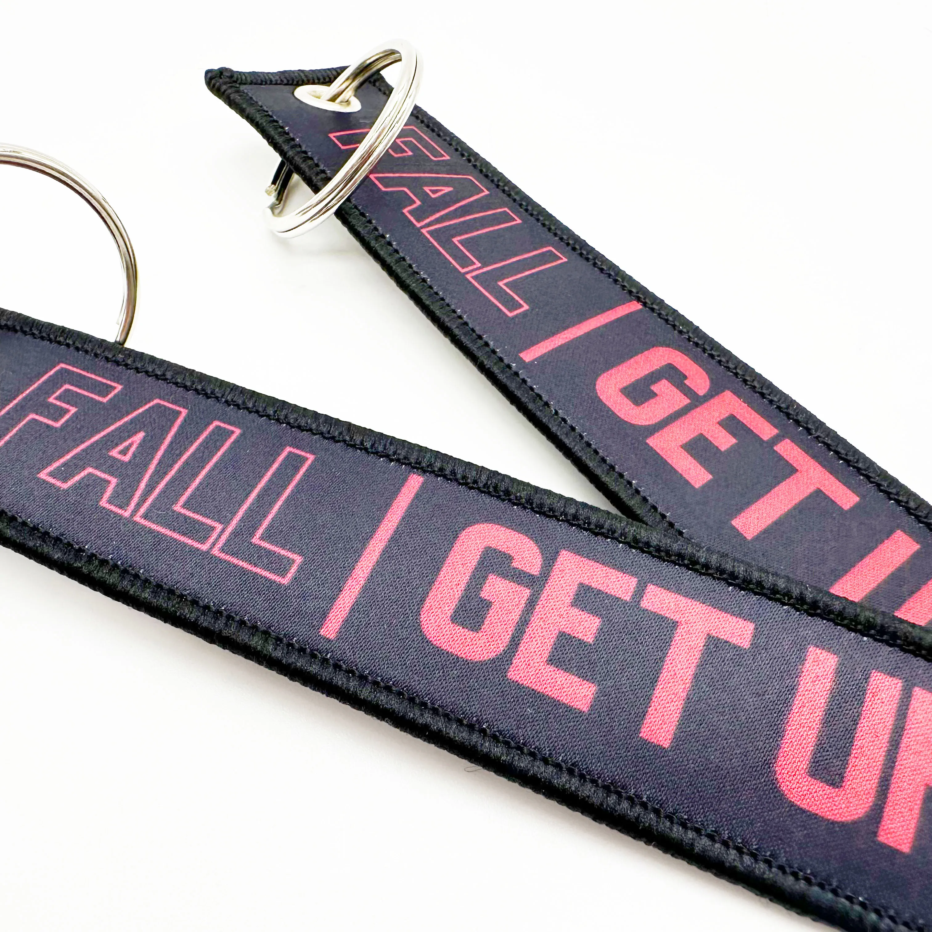 Wholesale  Promotional Custom Logo  Cheap Custom Flight Fabric Embroidery Jet tag Fabric Logo EDC Embroidery Keychains