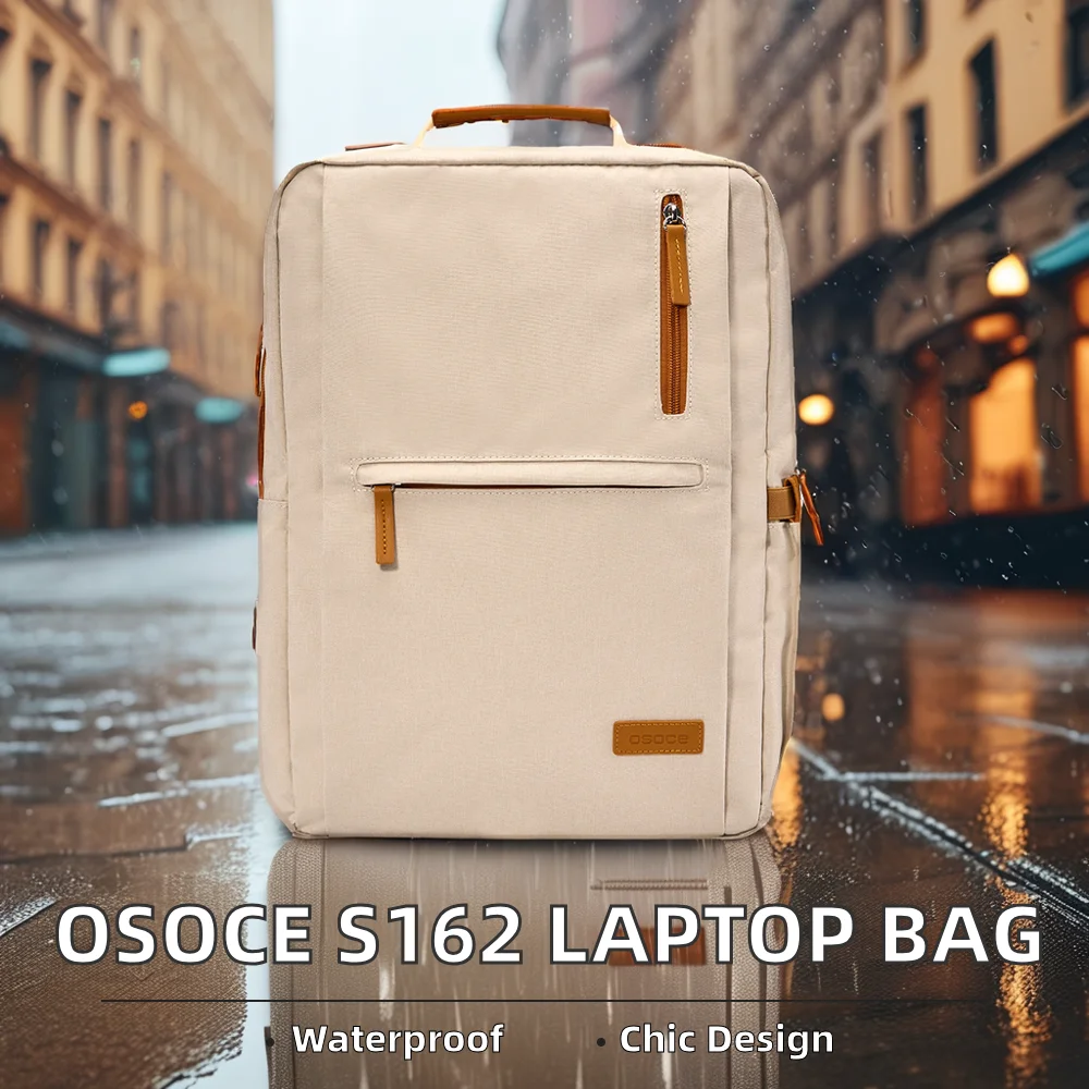 OSOCE S162 15 6 дюймов рюкзак для ноутбука Новый водонепроницаемый полиэстер Противоугонный мешок USB зарядка бизнес софтбэк плечевой компьютер