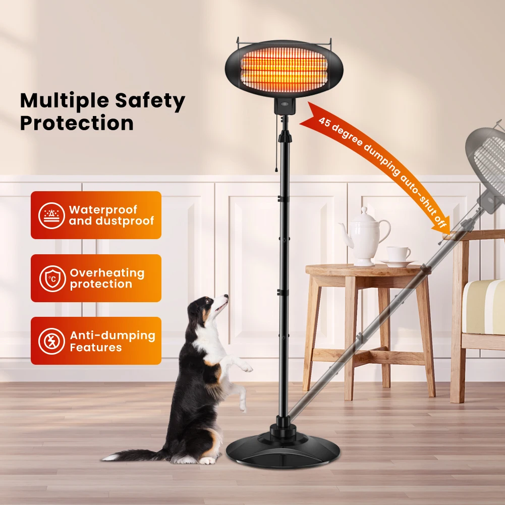 2023 Best Quality Hot Selling outdoor electric infrared patio heater 650/1300/2000W