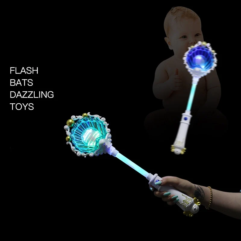 Party Wedding Concert Princess 8 Lights Fairy Magic Wand Spinning Wand Toy Plastic LED Light Up Toy Sticks For Party kids toy