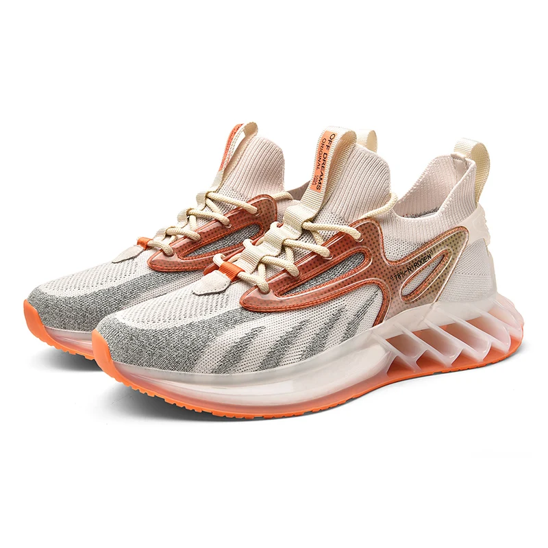 OEM high quality high bounce reflex fly woven TPU popcorn blade sole tide shoes custom customized