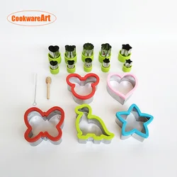 Набор сэндвич-резаков Amazon для детей, резак для овощей и фруктов, нержавеющая сталь, резак для печенья и инструменты для украшения еды