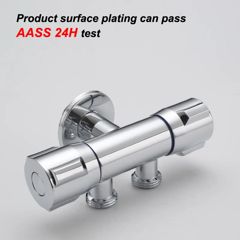 Modern Factory Wholesale 1 In 2 Outlet Two Way Brass Angle Valve Shower Mixer Valve Globe Angle Valve