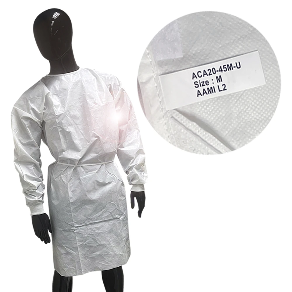 2022 Hot Selling Wholesale Cheap Price SMS Disposable Clothing AAMI Standard Level 2 Gown For Adult