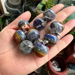 Wholesale natural polished 7 chakra apple shaped crystal crafts for christmas decorations