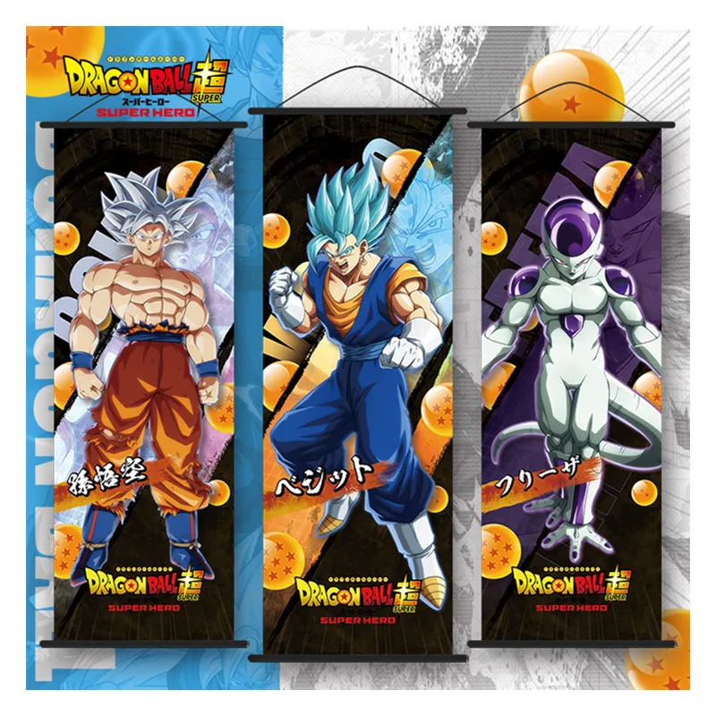 25*70 см Аниме Супер Saiyan Son Goku настенный холст dragon ball висячий плакат