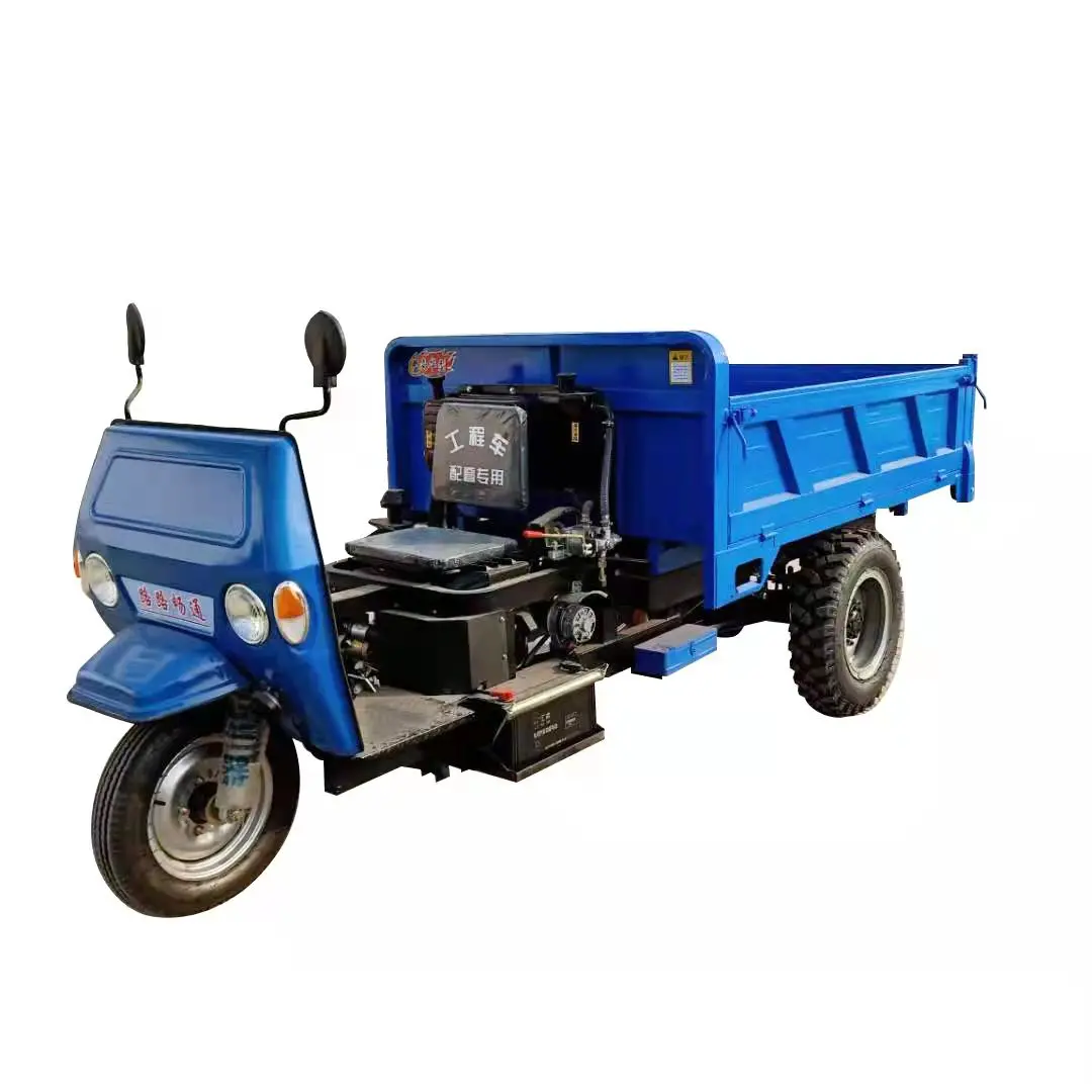 3 Wheel Motorcycle with Cabin and Garbage Bucket Diesel Engine Tricycle
