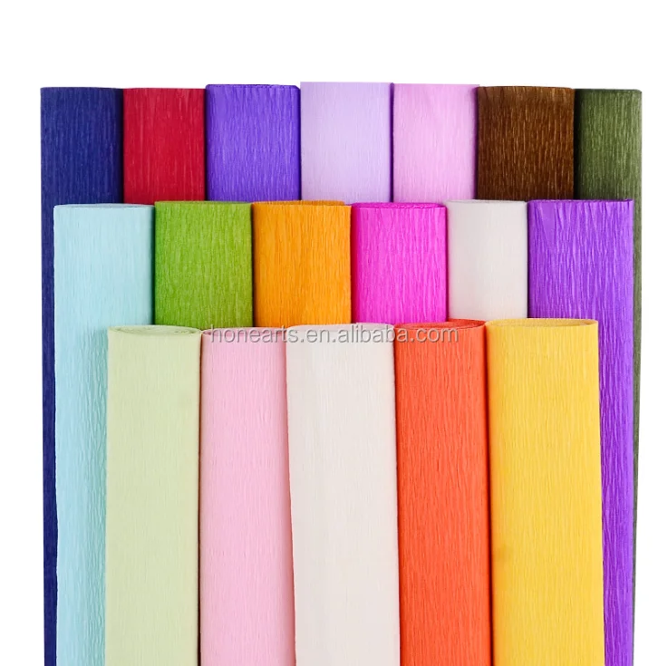 2024 оптовая продажа дешевые красочные двухсторонние итальянские крепованные бумажные цветы