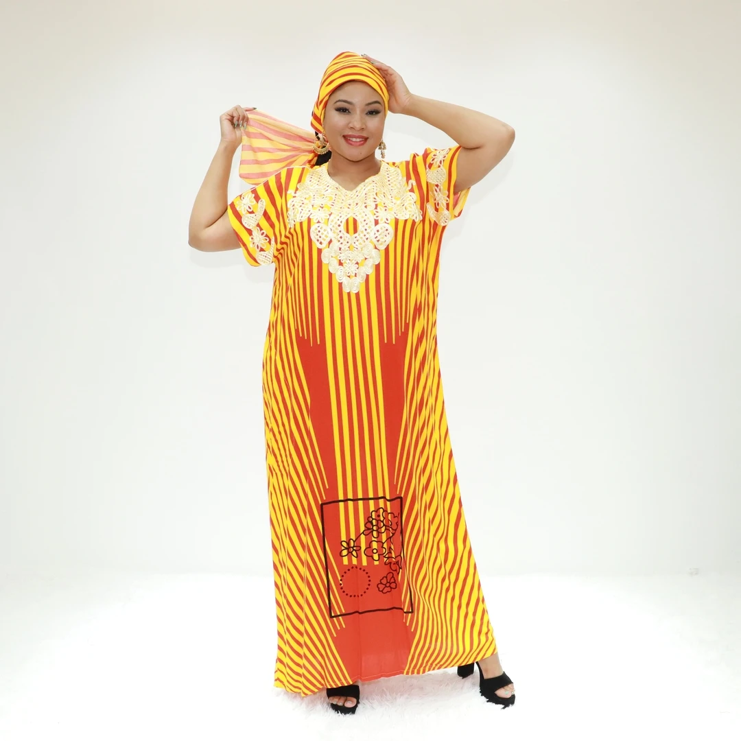 woman ethnic wear abaya embroidery machine  KT435-528FY Togo muslim dress Dera