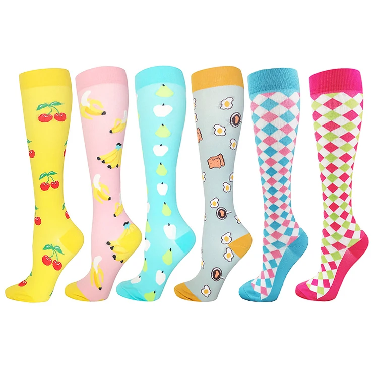 Compression Socks for Men & Women 20-30 mmHg Graduated Supports Socks for Soccer Running Nurses