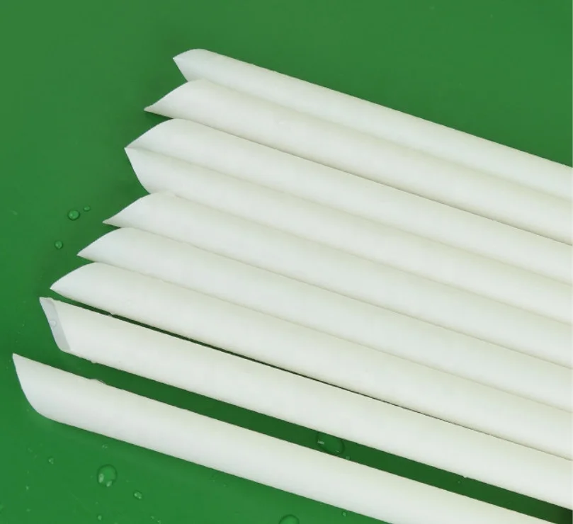 12mm Jumbo Straws Drinking Bubble Tea Tilted PLA Straw 100% Corn Starch for Smoothie Milkshake in Natural Color