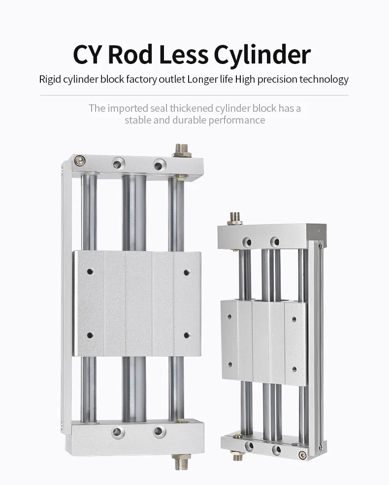 Magnetically Coupled Sliding Scale/Ball Bearing Cylinders Cy1L (Rmtl) Series Leverless Pneumatic Air Cylinders