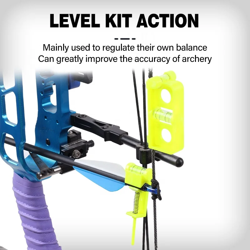 SPG Archery Compound Bow String Tuning Level Combination Set Plastic D Loop Rope Carbon Arrow Rest Adjustable Accessories