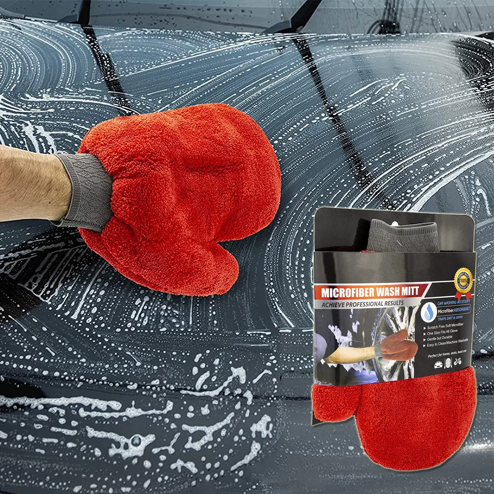 Microfiber Wash Mitt for Car Cleaning Mitts Tools Premium Chenille Scratch Car Wash Mitt