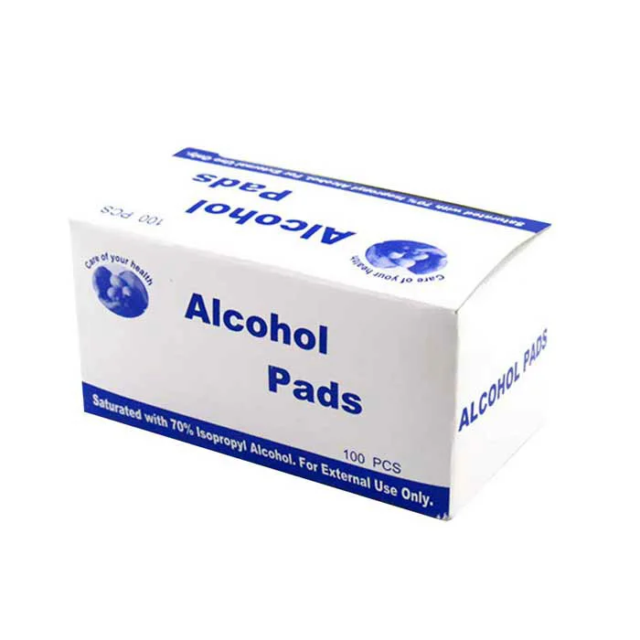 Medical Alcohol Swab Prep Cotton Pads Steril Custom Logo Alcohol Prep Wipe Pads