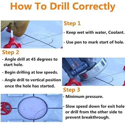Kitchen Bath Faucet Drilling 15PCS Cutting Tiles Diamond Hole Saw Coated With High Quality Diamond