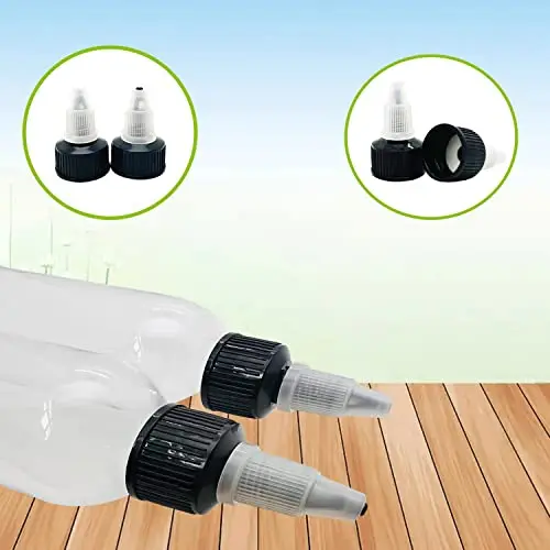 Hot Selling 50ml 100ml 250ml Solvents Oils Paint Ink Squeeze PET Tip Applicator Plastic Bottle with Twist Top Cap