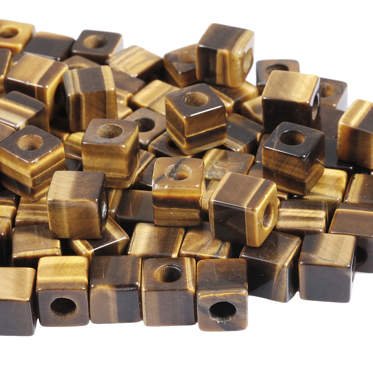 Latest Product 10x10mm Natural Gemstone Bead Good Clarity Large Hole Block Crystal Beads For Crystal Crafts