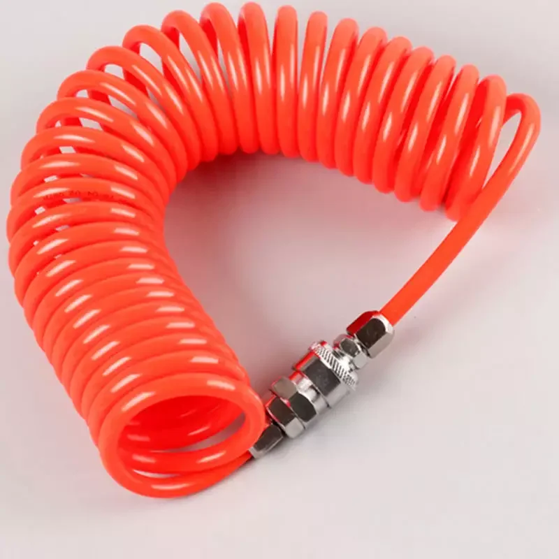 Car Air Blow Gun and 9m PU Coiled Hose Pneumatic Fittings Flexible Hose Truck with Dust Cleaning EU Pipe Connecters