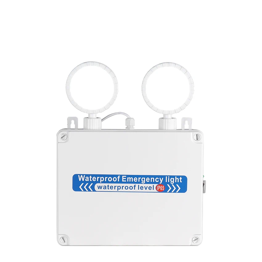 6w Recharged Lead-acid Battery Backup Waterproof Bulkhead Light Led Emergency Two Lights