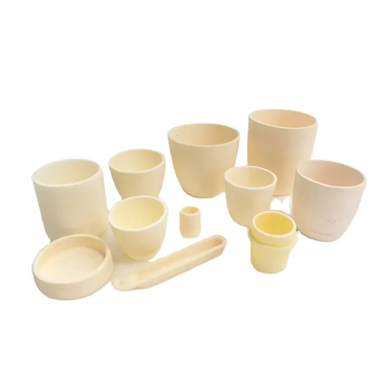Factory Direct Rectangular 99.7% Sintered Alumina Ceramic Crucible For Melting Metal