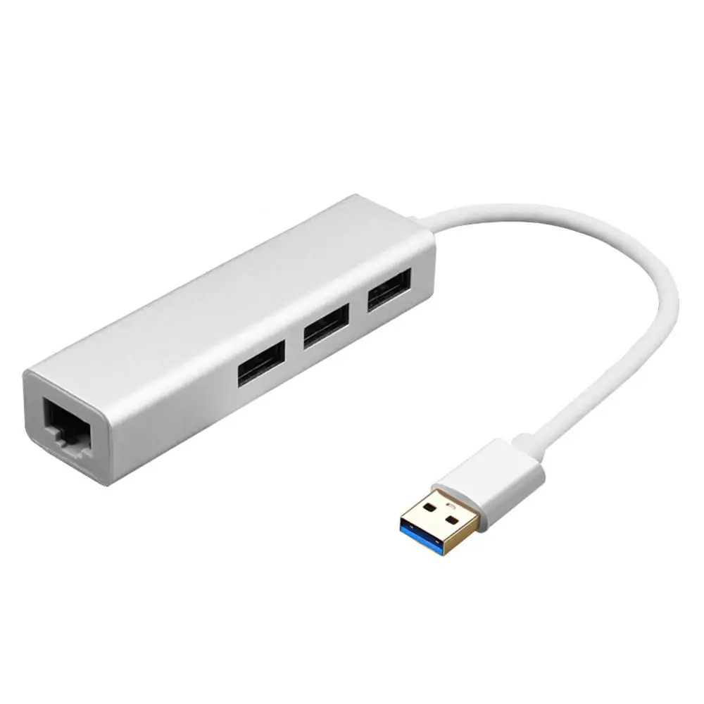 5gbps -compatible S 3.0 2.0 Data Hub 3 Usb Ports Usb Type C To Ethernet Adapter Aluminum Alloy Portable Usb Adapter Station