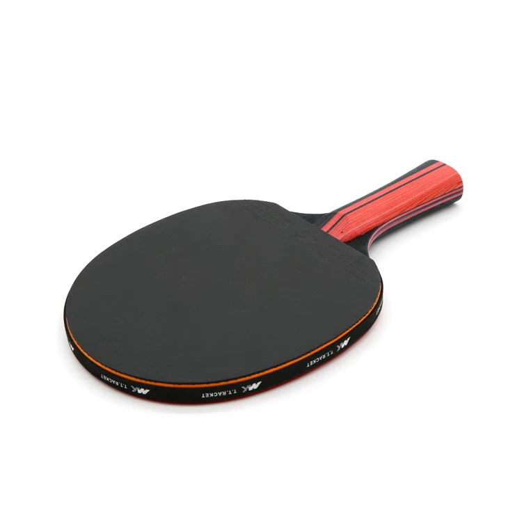 Customized Star Paddle 7 Layers Wood With Carbon Training Table Tennis Racket with Cartying Bag in Stock