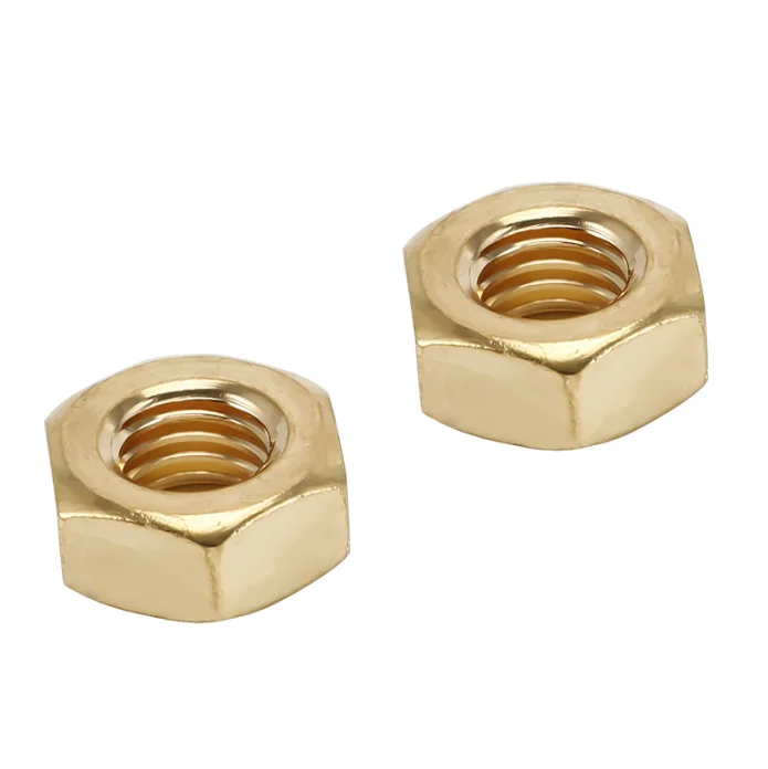 Wholesale Custom Copper Brass Nut Hex Nut For Precision Machine M2 M3 M4 M5 M6