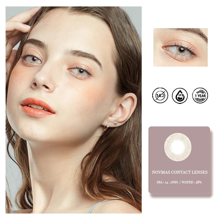 Wholesale Manufacturer Meeton Lente De Contacto Pupilentes Beautiful Contact Lens Size 14.2mm Lenses Color Contact Lens