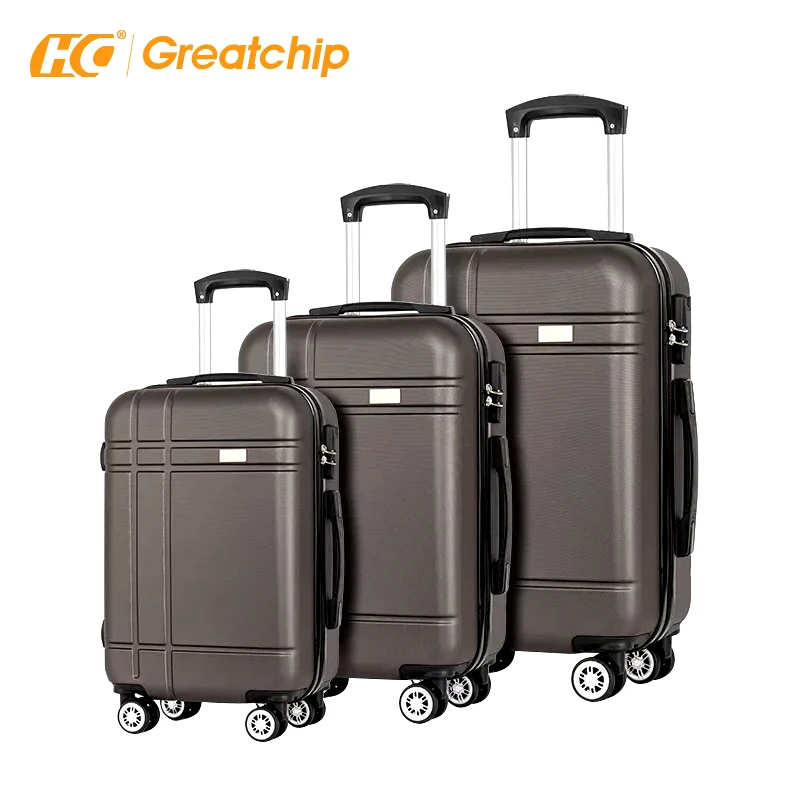 Carry-on suitcase Travel Suitcase 3 piece trolley set Luggage Factory wholesale ABS unisex carry-on large capacity luggage