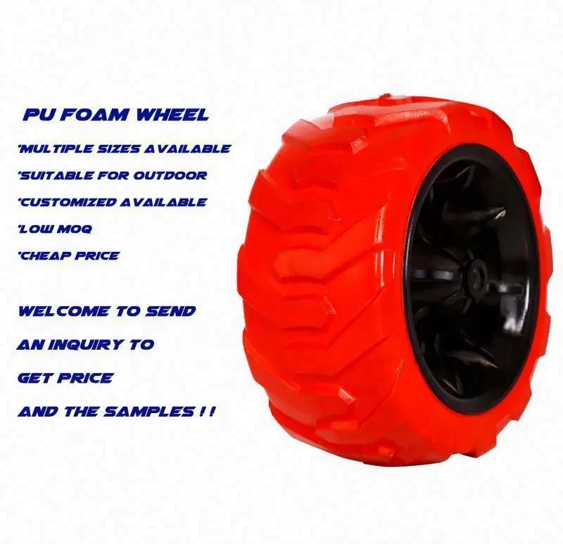 Wholesale solid rubber tyres and pu foam rubber wheels PU foam wheel