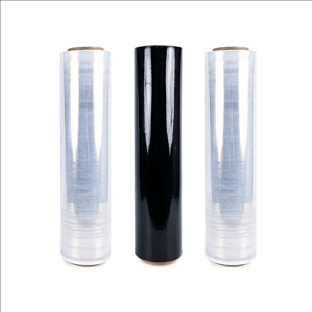 Factory Industrial Pallet Packing Pack Polyethylene Transparent Pallet Wrap Stretch Film Roll Hand PE Stretch Film