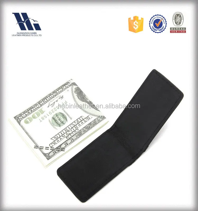 High Quality Genuine Leather Money Clips Card New Arrive Carbon Fiber Leather Card Holder