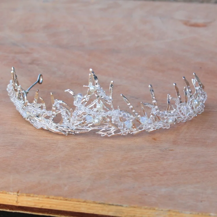 Свадебный головной убор для невесты королевская старинная Золотая ветка свадебные аксессуары ручной работы с кристаллами корона