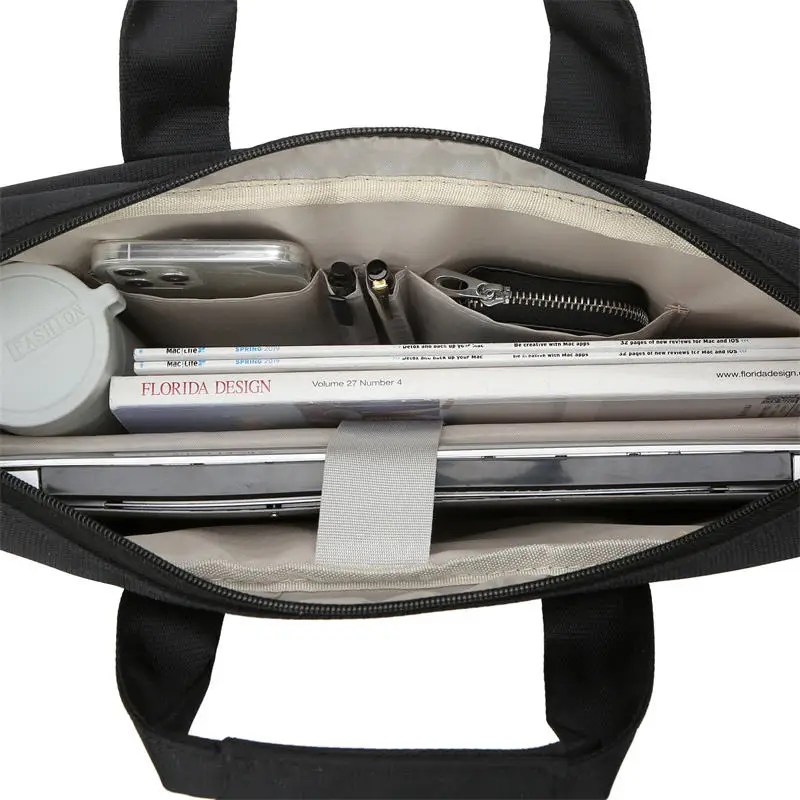 Business Large Capacity Computer Bag 15.6 inch 14 inch Laptop Case Portable Laptop Black Tote Laptop Bag