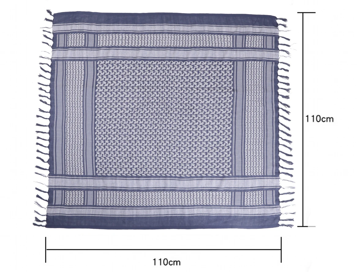 Outdoor Tactical Arab Scarf Desert Keffiyeh Windproof Shemagh Shawl Neck Scarves  Cotton 110*110 cm