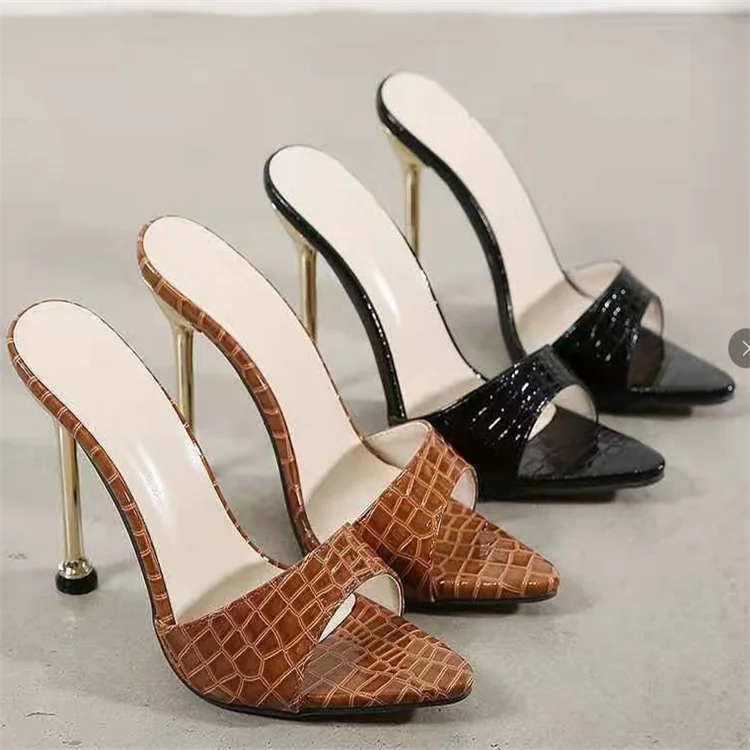 
Latest new arrival 2021 women high heels female leather ladies heels dress sandals 