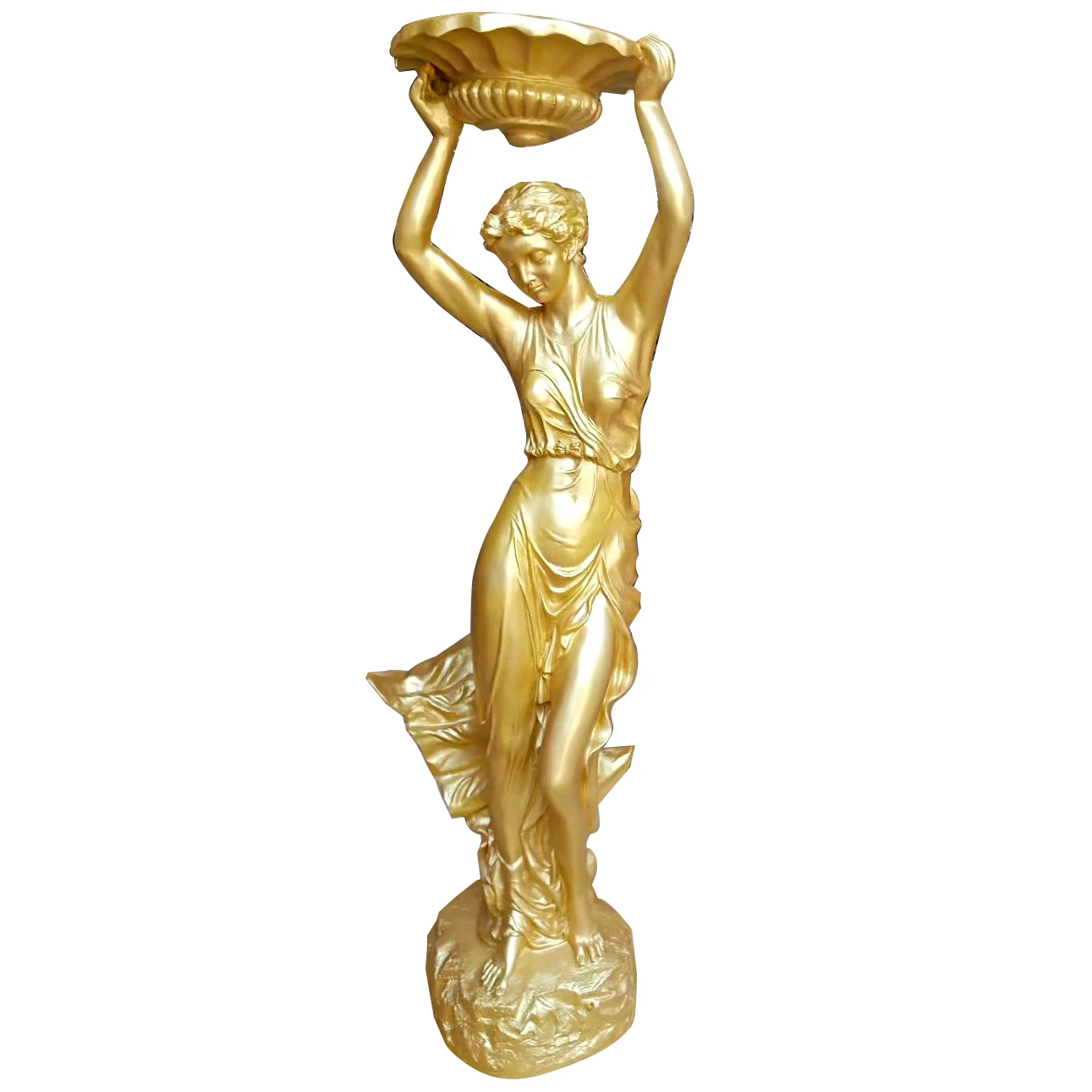 Customized Girl Lady Female Figure Statues Garden FRP Art Sculpture Fiberglass Statue