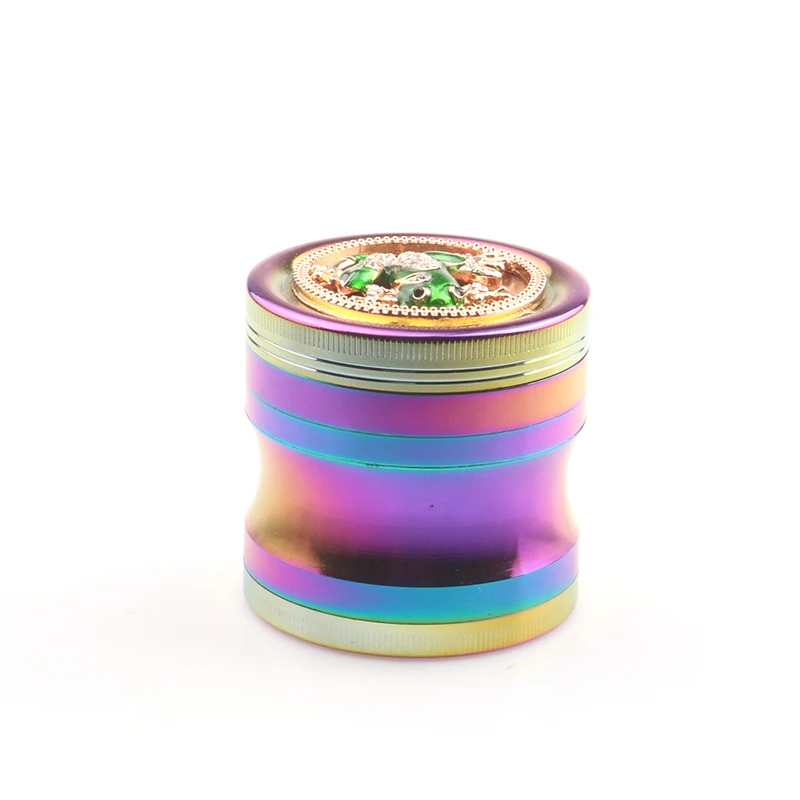 Cross-border new product with rainbow 63mm metal animal grinder  frog tobacco grinder animal grinder