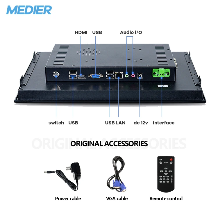 15.6 Inch Industrial Grade Kiosk  Touch Screen Monitors