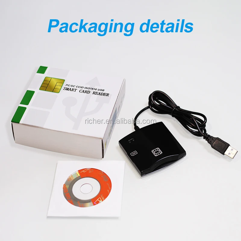  Считыватель смарт-карт ISO 7816 USB SIM EMV ICC считыватель и записывающее устройство для дебетовой