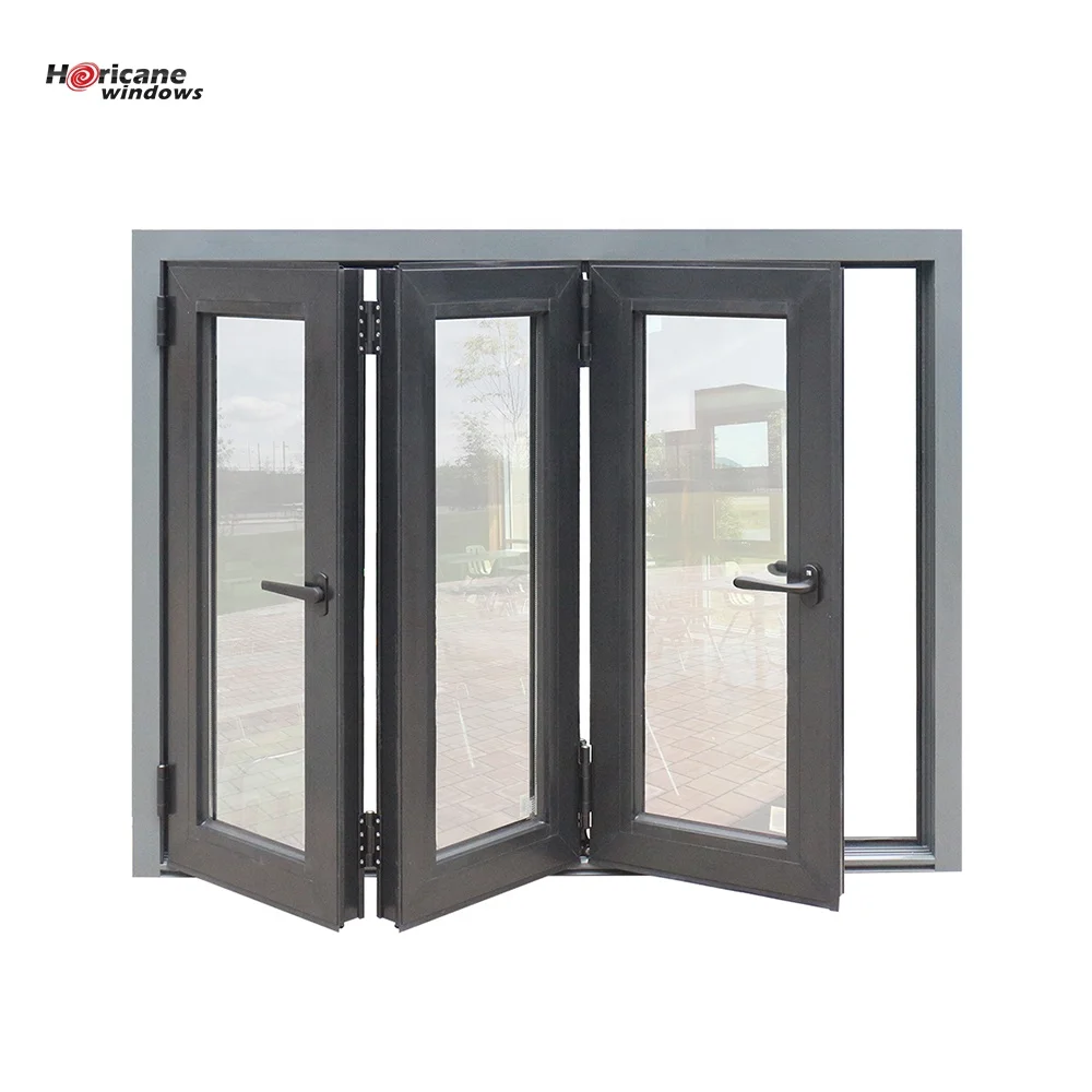High Quality Aluminium Tempered Glass Bifold door with Double Glass Window and Australian Hardware with 10 years warranty