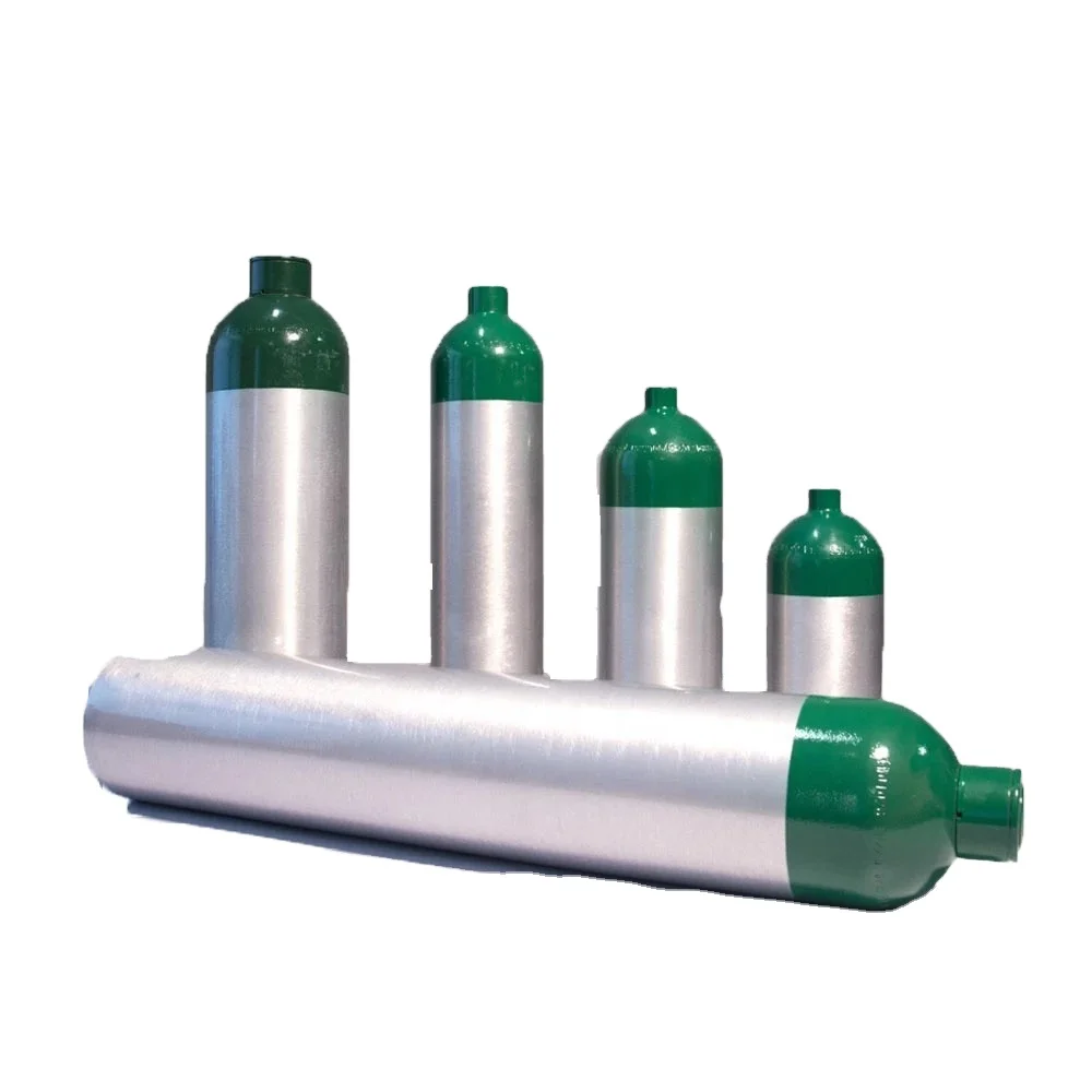 Stock 2.9L Gas Tank with Small Size O2 Gas Cylinders for Outdoor Sports Industrial Medical Aluminium Cylinder
