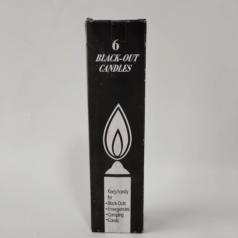 6pcs black out box beirut lebanon household cheap wax white candles