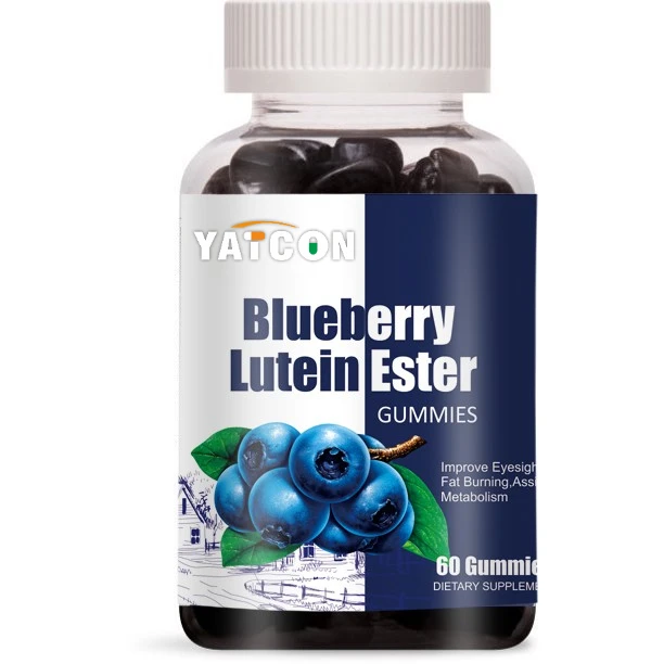 OEM ODM Personal Label Vitamin Eye Supplement With Vitamin C Elderberry And Zinc Zeaxanthin Lutein Eye Ball Shape Gummy CanOdy