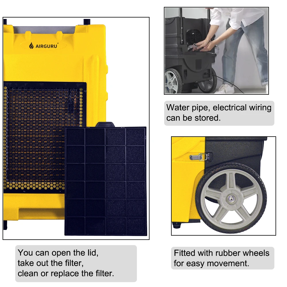 Best Selling Professional Air Dry Machine Air Purifier Commercial Industrial Dehumidifier 70Lgr for Swimming Pool