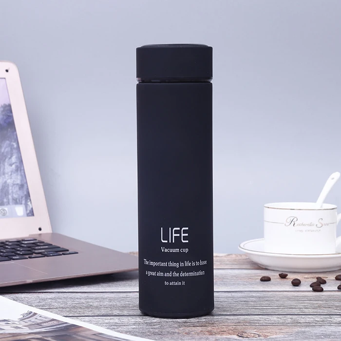  500ml Business style double layered vacuum flask stainless steel insulated bottle sport water termos with